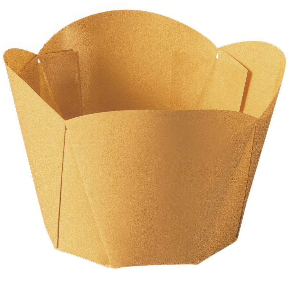 Welcome Home Brands 2 3/16" x 2" Yellow Scalloped Baking Cup - 600/Case