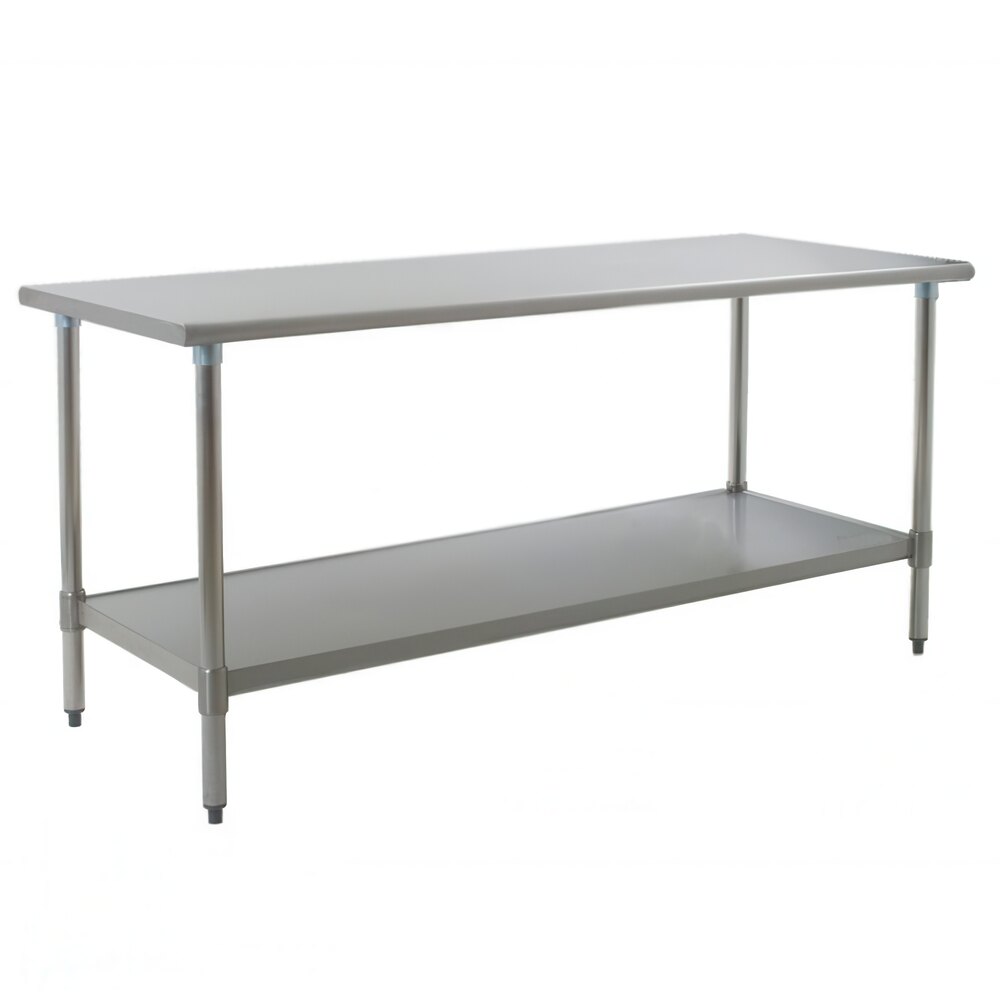 Eagle Group T2484EB 24" x 84" Stainless Steel Work Table with Galvanized Undershelf