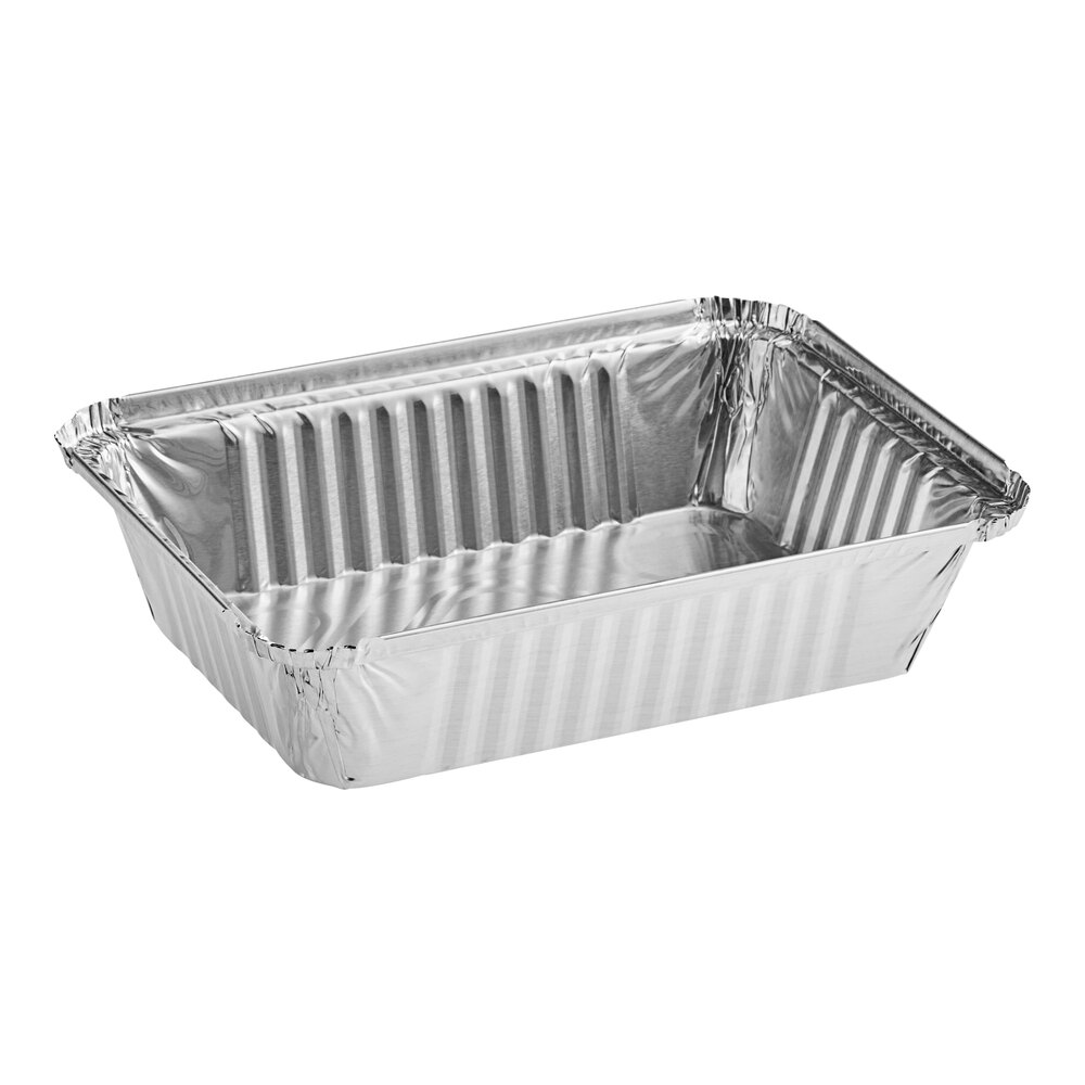 Western Plastics 2.25 lb. Oblong Foil Take-Out Container - 500/Case