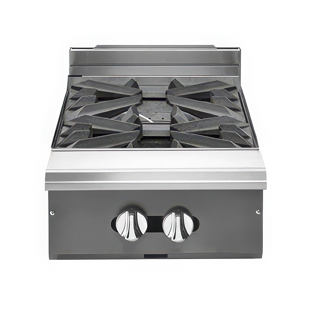 Vulcan V2B18-LP V Series Liquid Propane 2 Burner 18" Modular Heavy-Duty Range - 66,000 BTU