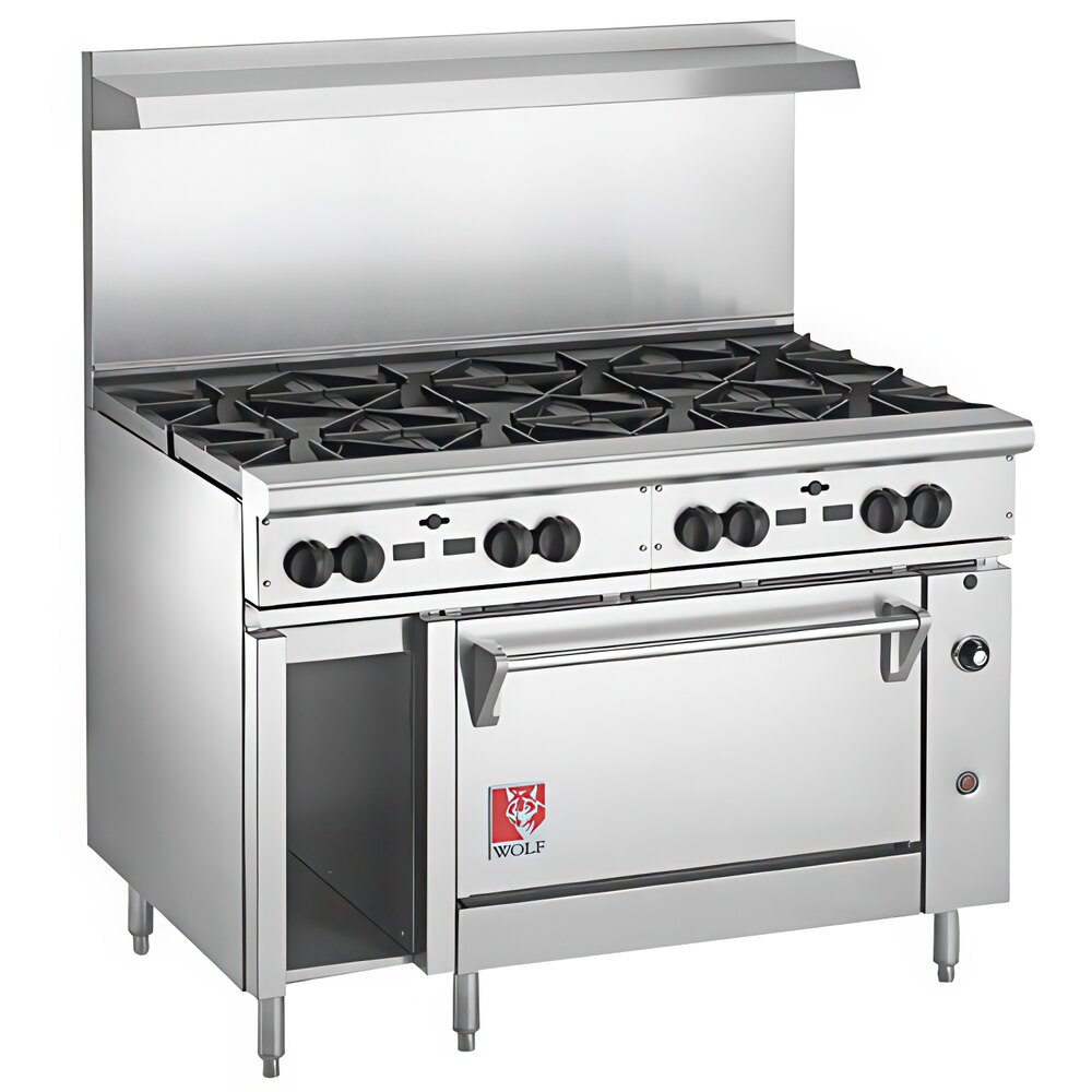 Wolf by Vulcan C48S-8BN Challenger XL Series Natural Gas 48" Range with 8 Burners and Standard Oven - 275,000 BTU