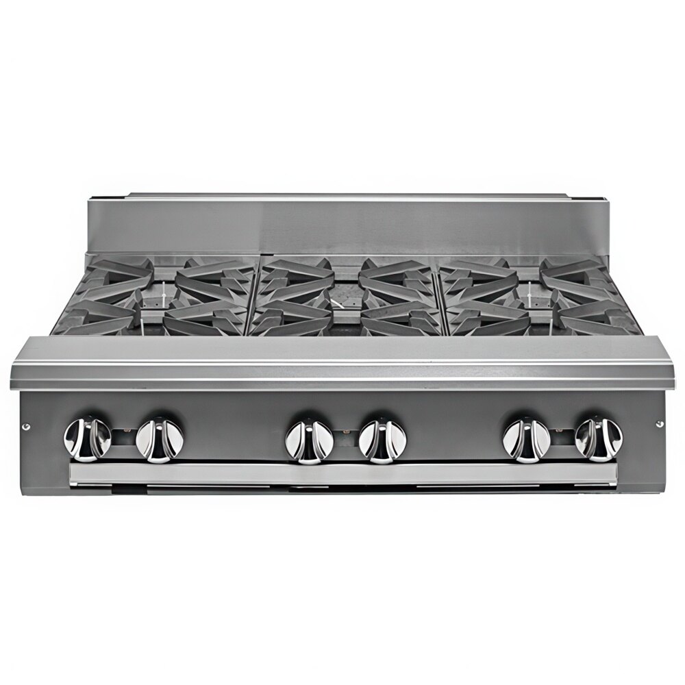 Vulcan V6B36-LP V Series Liquid Propane 6 Burner 36" Modular Heavy-Duty Range - 198,000 BTU