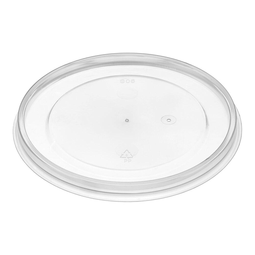 Inno-Pak To Go Fresh 32 oz. Clear Plastic Food Cup Vented Lid - 500/Case