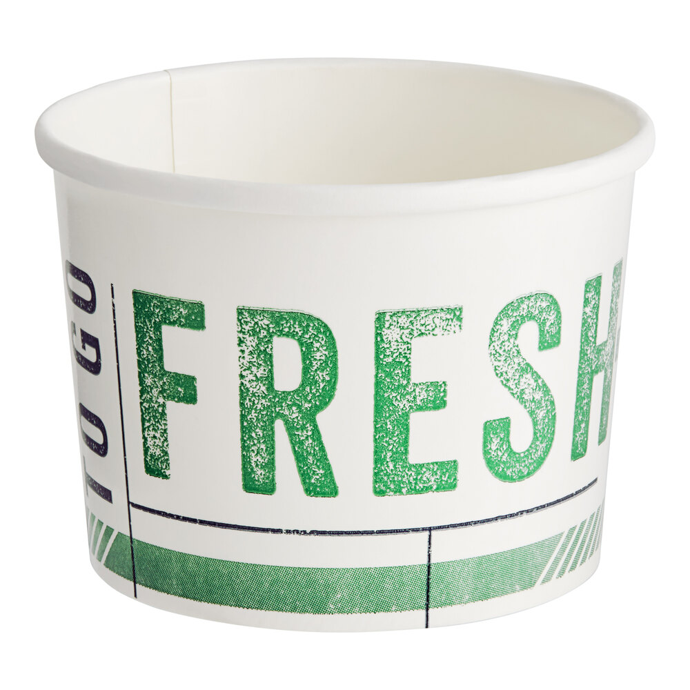 Inno-Pak To Go Fresh 12 oz. Poly-Coated Paper Food Cup - 500/Case