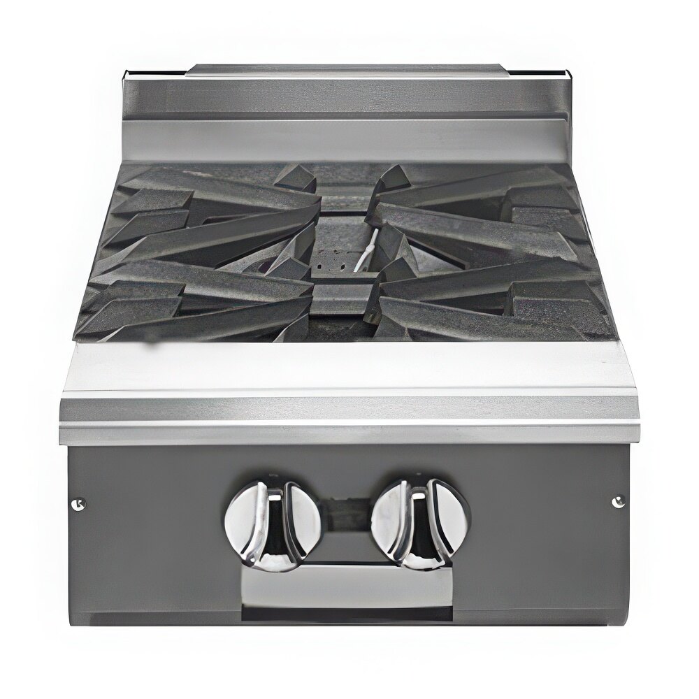 Vulcan V2B12-NAT V Series Natural Gas 2 Burner 12" Modular Heavy-Duty Range - 66,000 BTU