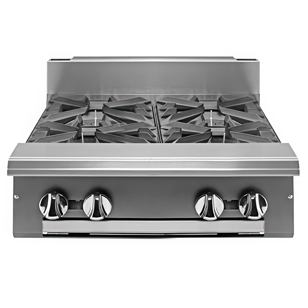 Vulcan V4B24-NAT V Series Natural Gas 4 Burner 24" Modular Heavy-Duty Range - 132,000 BTU