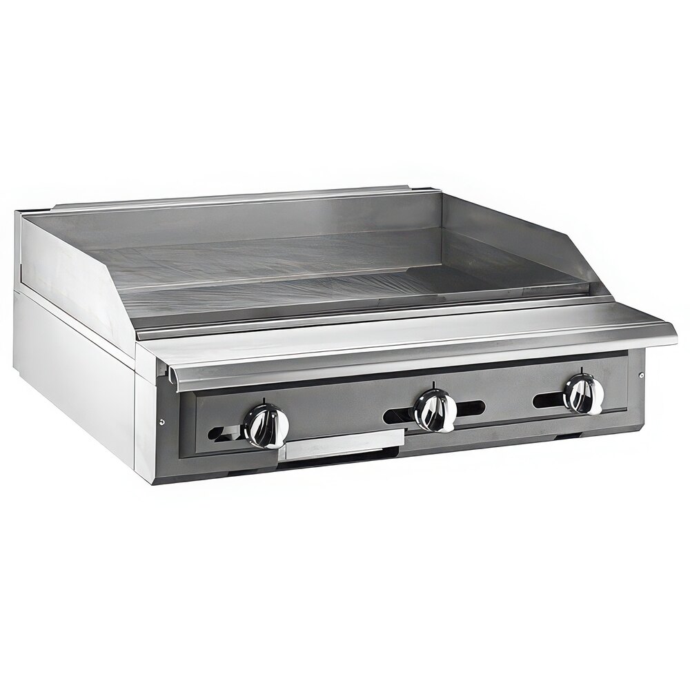Vulcan VGM36-NAT V Series Natural Gas 36" Modular Heavy-Duty Manual Range with Griddle Top - 90,000 BTU