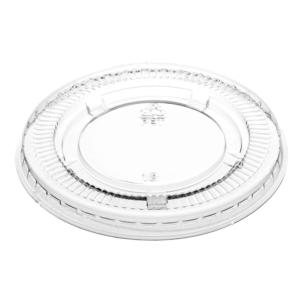 Choice PET Plastic Lid for 3.25 to 5.5 oz. Souffle Cup / Portion Cup - 100/Pack