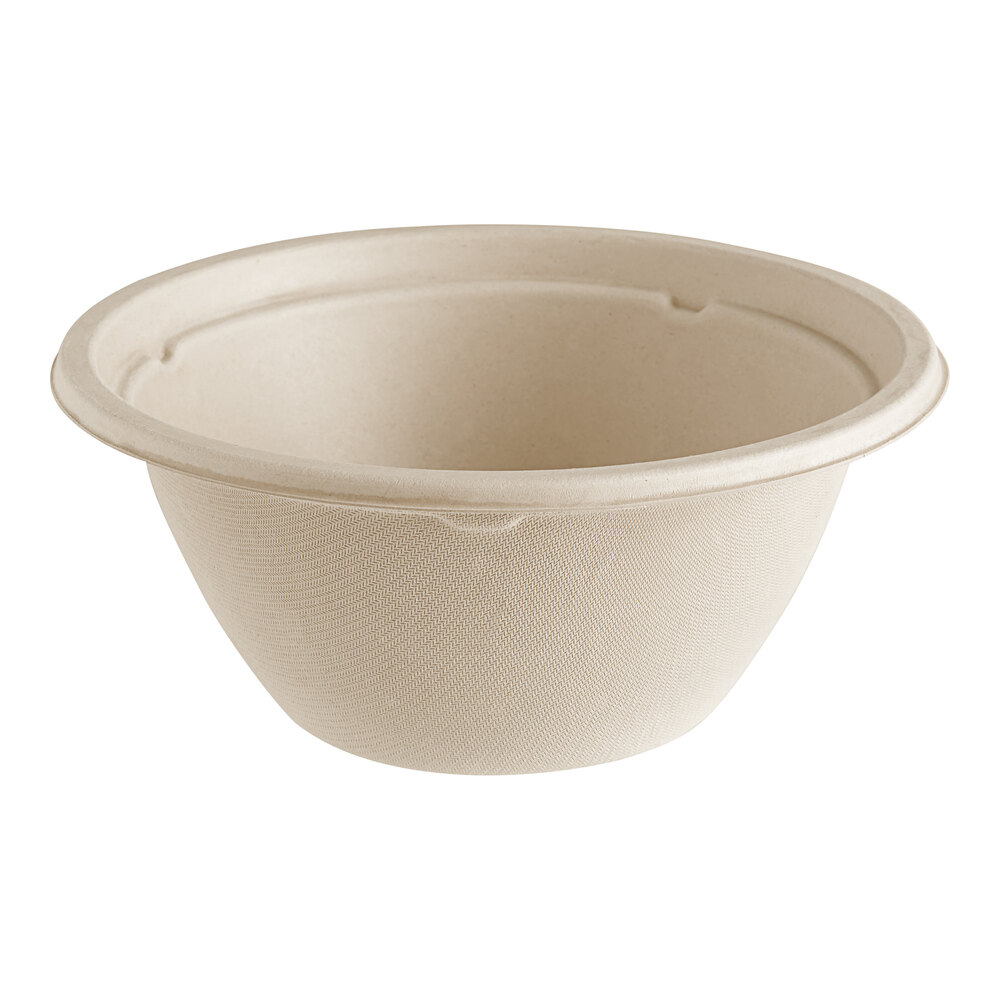 World Centric 32 oz. Compostable Fiber Take-Out Bowl with LeafPlus - 500/Case