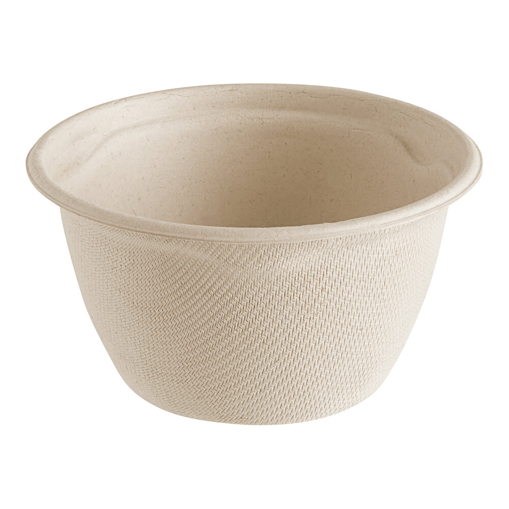 World Centric 6 oz. Compostable Fiber Take-Out Bowl with LeafPlus - 1,000/Case