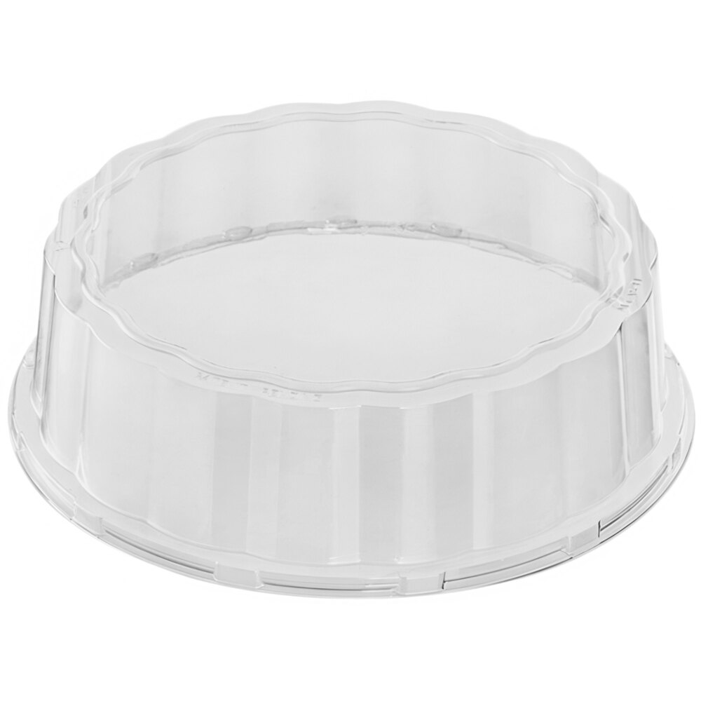 Welcome Home Brands 11" x 3 1/8" Clear PET Round Plastic Medoro Tray Dome Lid - 50/Case