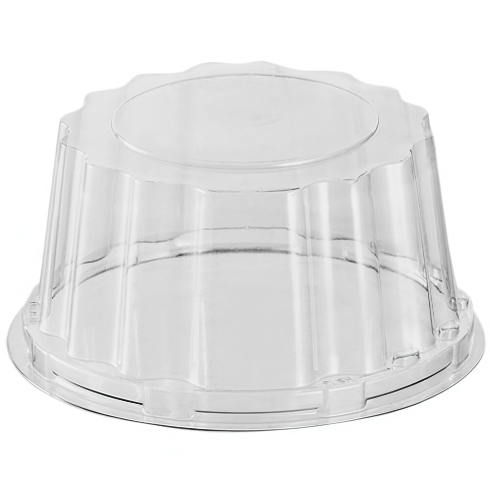 Welcome Home Brands 7 1/8" x 3 3/16" Clear PET Round Mini Medoro Tray Dome Lid - 150/Case