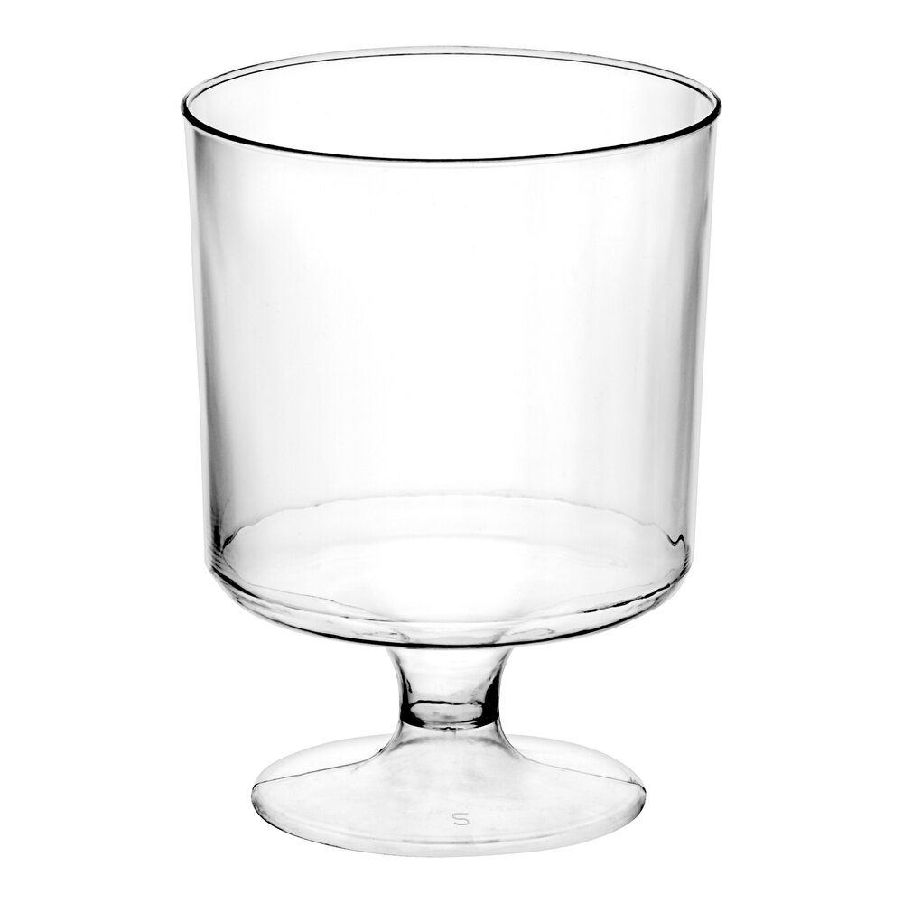 Visions 8 oz. 1-Piece Clear Plastic Wine Cup - 240/Case