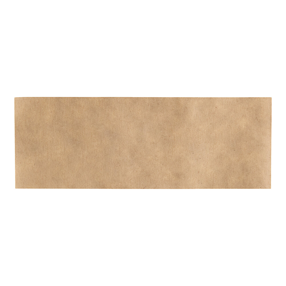 Choice Natural Kraft Self-Adhering Customizable Paper Napkin Band - 20,000/Case