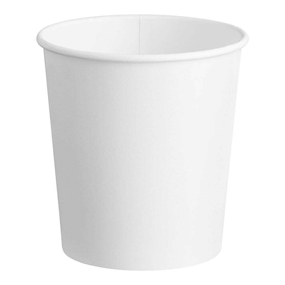 Choice 16 oz. White Double Poly-Coated Paper Food Cup - 500/Case