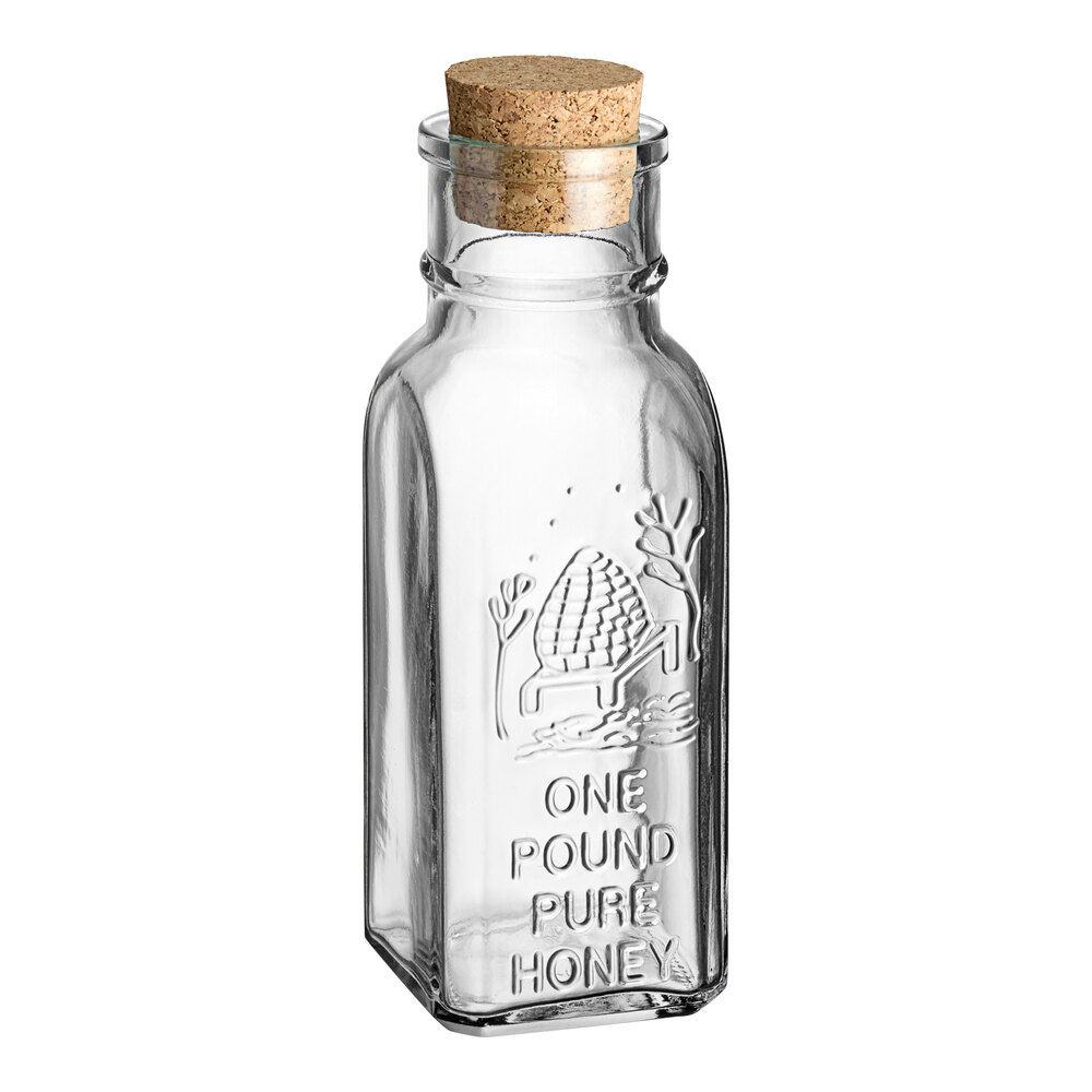 12 oz. (16 oz. Honey Weight) Glass Muth Honey Jar Kit with Cork - 96/Case