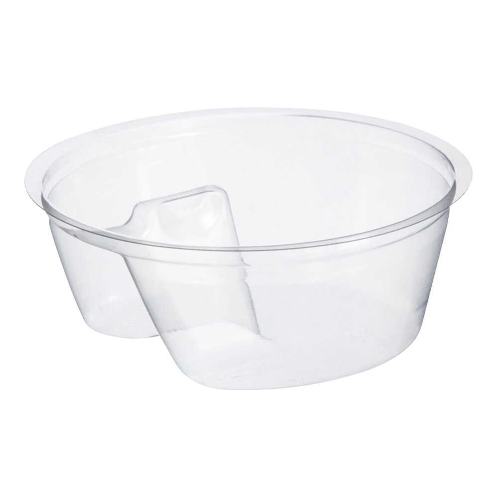 Dart 3.5 oz. Clear PET Single Compartment Cup Insert - 1,000/Case