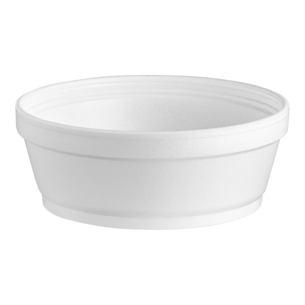 Dart 8SJ32 8 oz. Super Squat White Customizable Foam Food Container - 500/Case