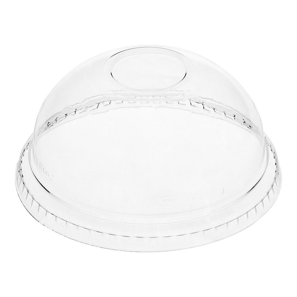 Dart DNR662 Conex Clear PET Plastic Dome Lid with No Hole - 1,000/Case