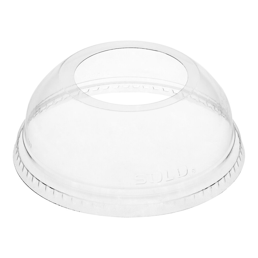 Dart Conex DLW626 Clear PET Dome Lid with 2" Hole - 1,000/Case