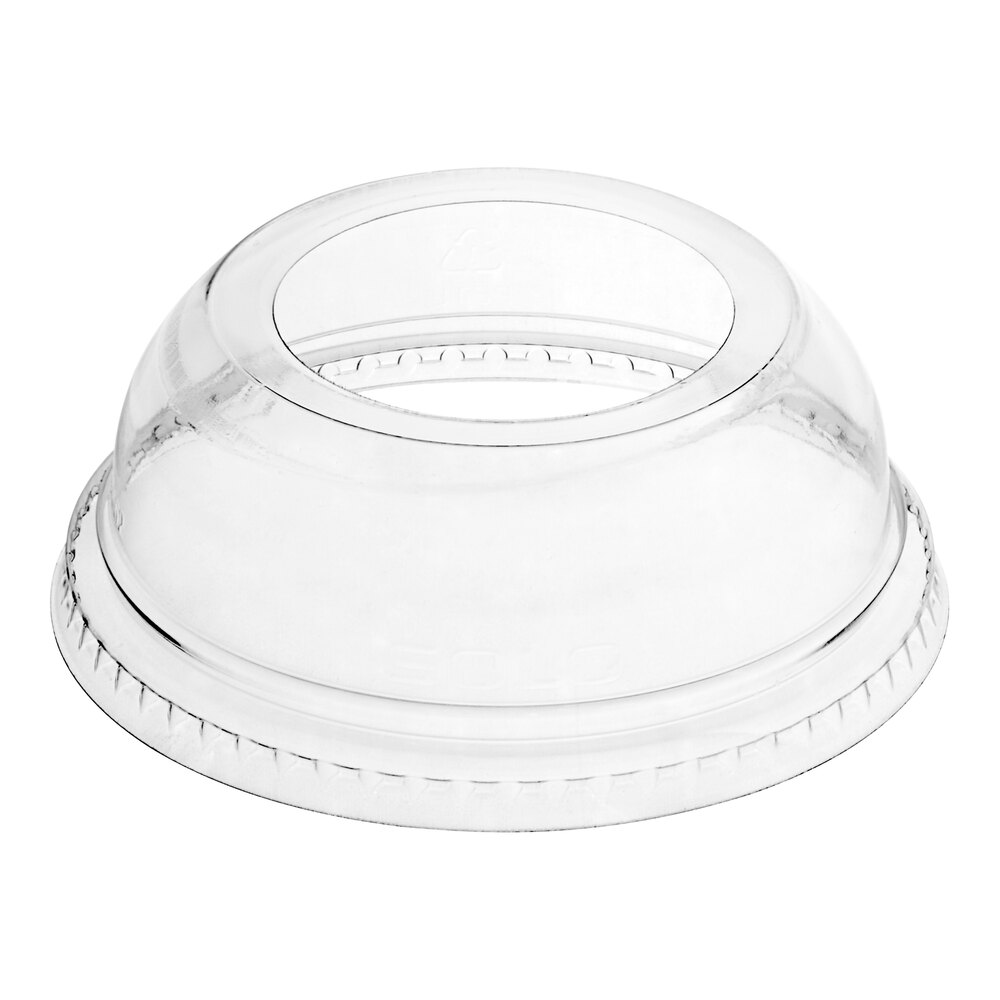 Dart DLW662 Clear Plastic Dome Lid with 2" Hole - 1,000/Case