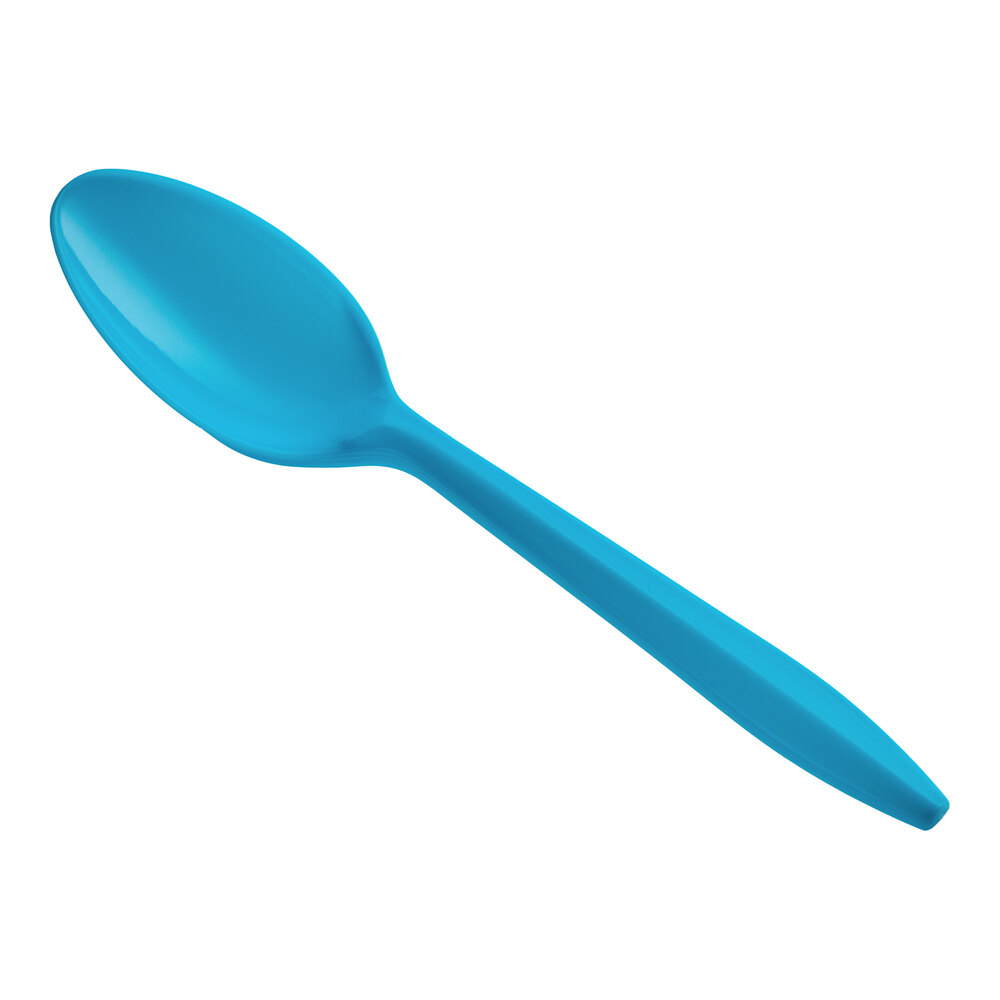 Choice Blue Medium Heavy Weight Polypropylene Plastic Teaspoon - 1,000/Case