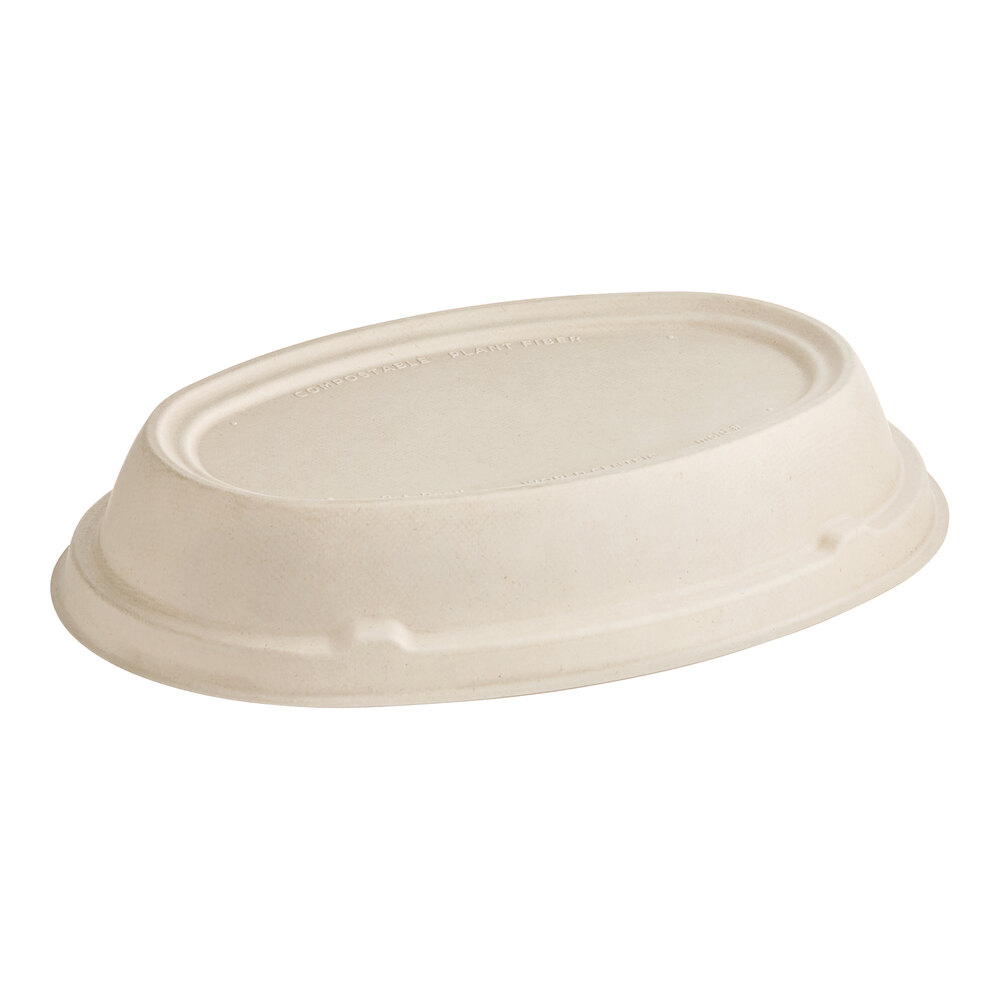 World Centric 32 oz. Compostable Fiber Burrito Bowl Lid - 300/Case