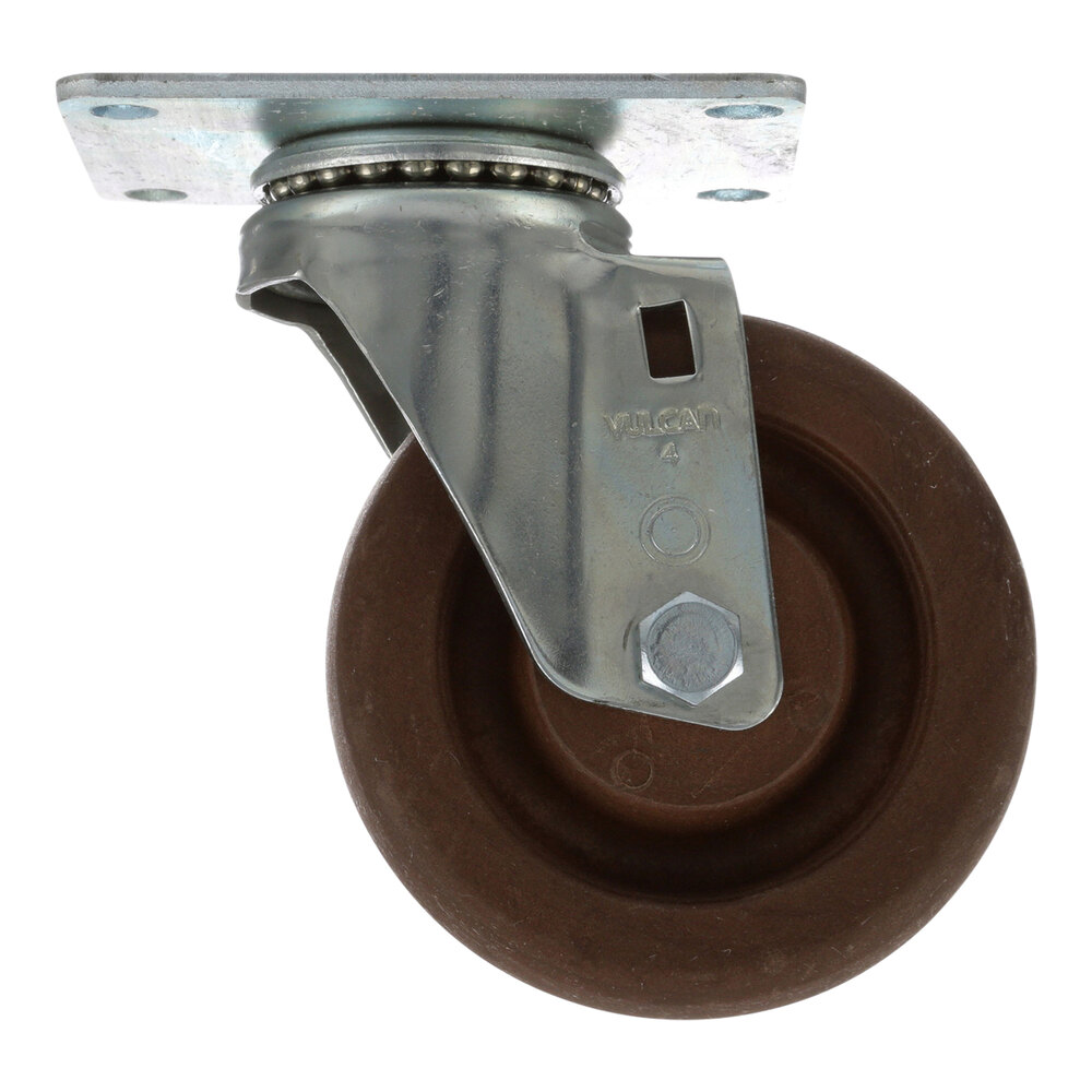 AllPoints 262926 4" High Temperature Swivel Plate Caster - 375 lb. Capacity