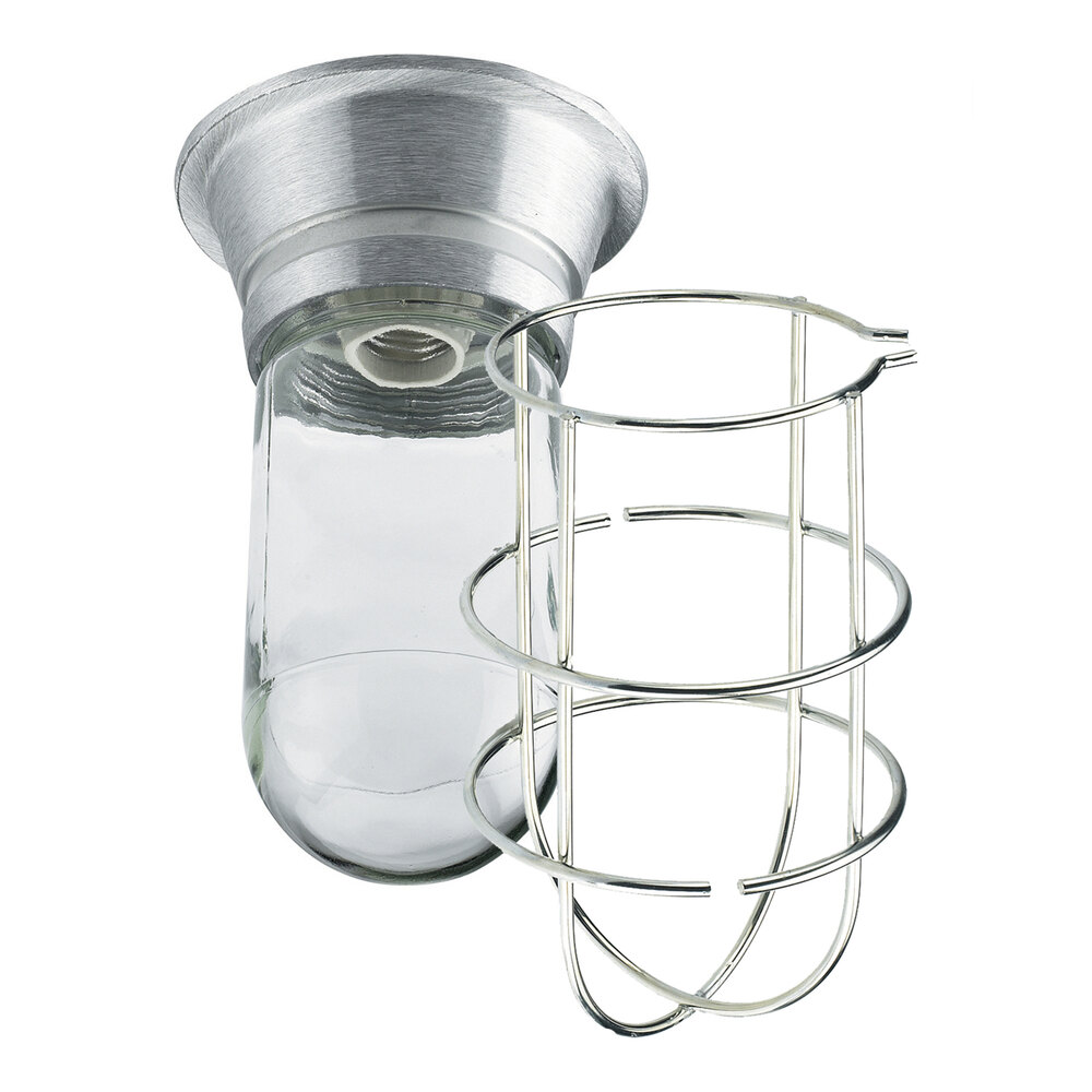 Krowne 25-112 Exhaust Hood Vaporproof Light Fixture with Shatterproof Plastic-Coated Glass Globe and Wire Guard