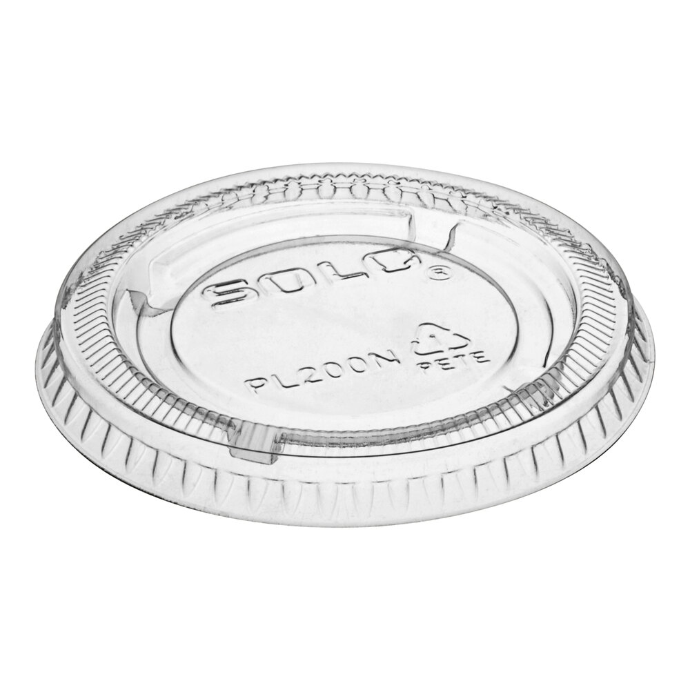 Solo PL200N Medium Clear Plastic Souffle / Cup Lid - 2,500/Case