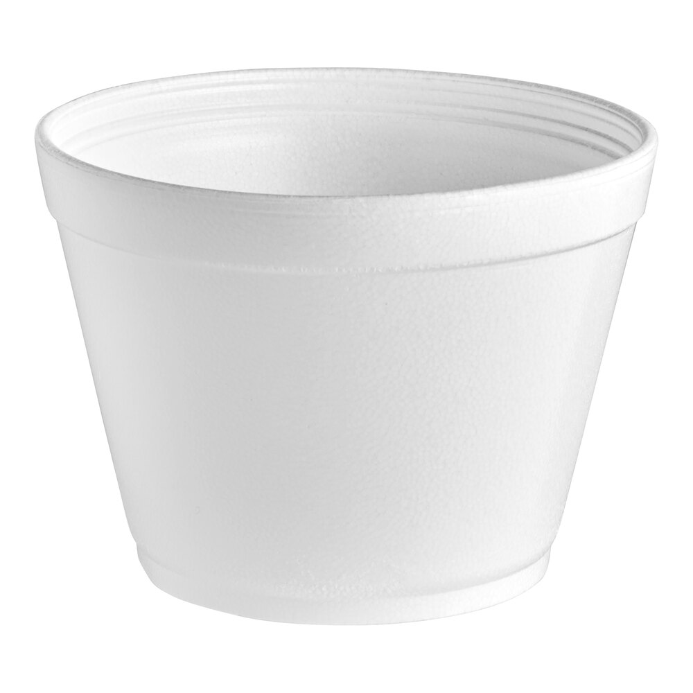 Dart 16MJ32 16 oz. Squat White Foam Container - 25/Pack