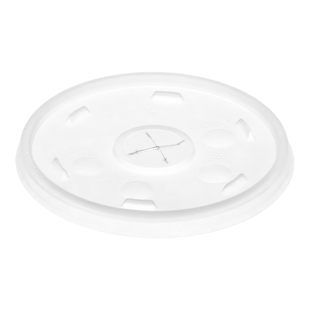 Dart 16SL Translucent Lid with Straw Slot - 100/Pack