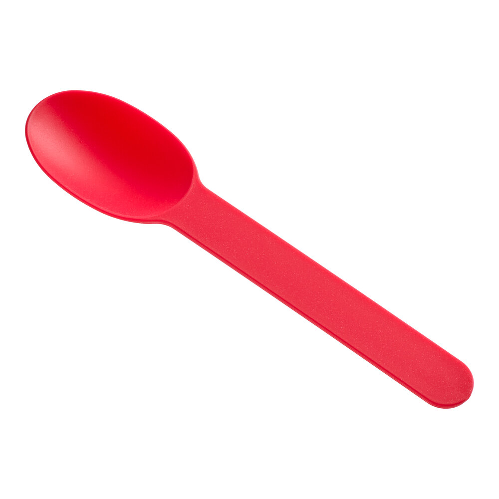 Choice Red Heavy Weight Polypropylene Plastic Frozen Yogurt Spoon - 1,000/Case