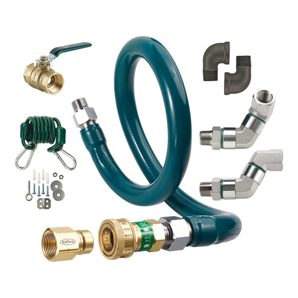 Krowne M7548K10 48" Mobile Gas Connector Hose Kit with 2 SwivelKing Connectors - 3/4"