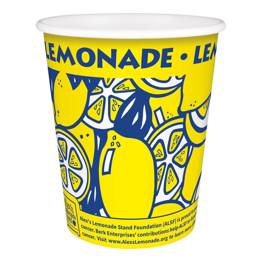 16 oz. Squat Paper Lemonade Cup - 1,000/Case