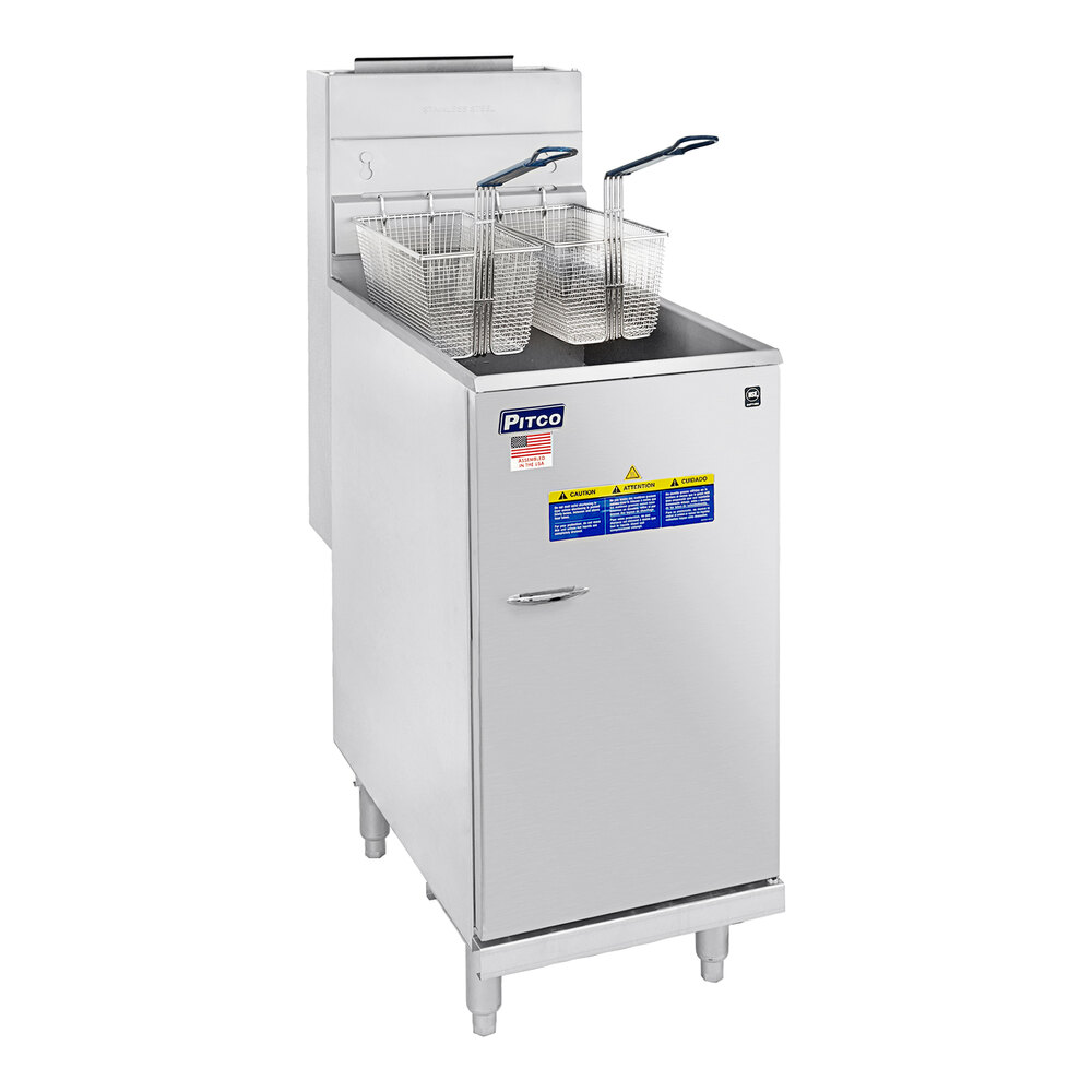 Pitco® 35C+S Liquid Propane 35-40 lb. Stainless Steel Floor Fryer