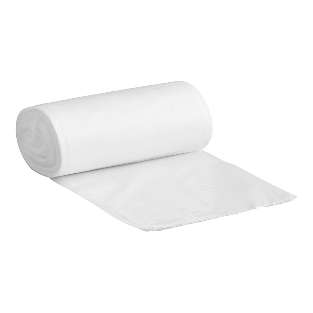 Lavex Li'l Herc 12-16 Gallon 1 Mil 24" x 33" Low-Density Medium-Duty Clear Can Liner / Trash Bag - 250/Case