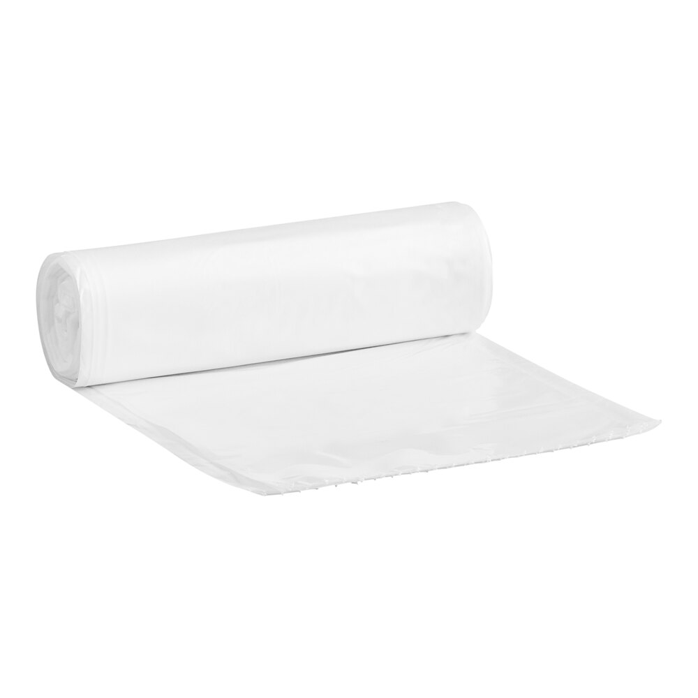 Lavex Li'l Herc 33 Gallon 0.75 Mil 33" x 39" Low-Density Standard-Duty Clear Can Liner / Trash Bag - 250/Case