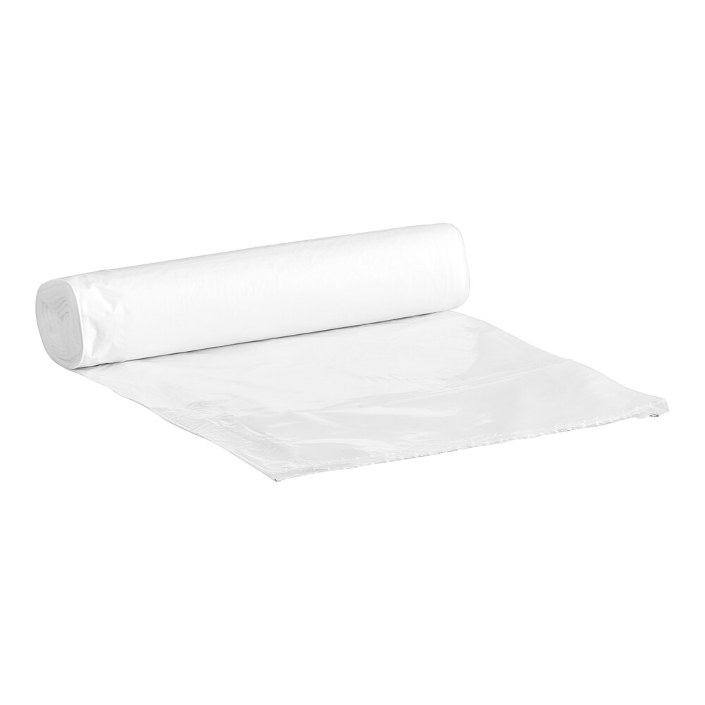 Lavex Li'l Herc 45 Gallon 1.2 Mil 40" x 46" Low-Density Medium-Duty Clear Can Liner / Trash Bag - 100/Case