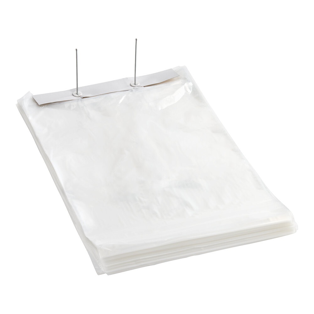 Choice 14" x 4" x 20" 1.25 Mil Clear Gusseted LDPE Bread Bag on Wicket Dispenser - 1,000/Case
