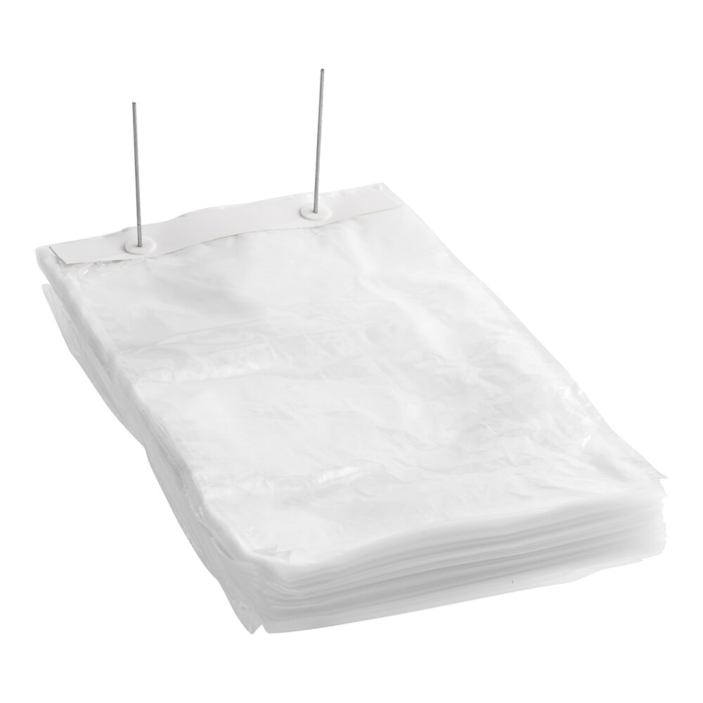 Choice 10" x 4" x 16" 1 Mil Clear Gusseted LDPE Bread Bag on Wicket Dispenser - 1,000/Case