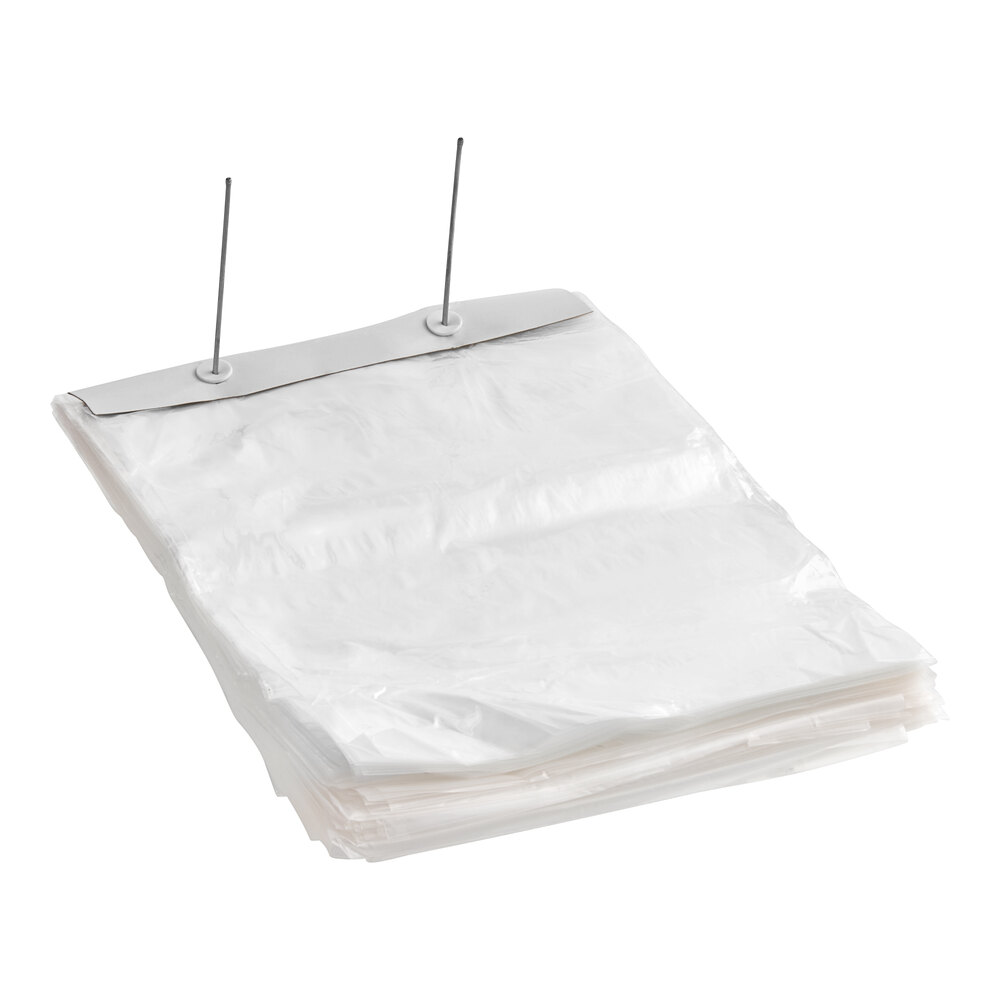 Choice 11" x 4" x 14" 1 Mil Clear Gusseted LDPE Bread Bag on Wicket Dispenser - 1,000/Case