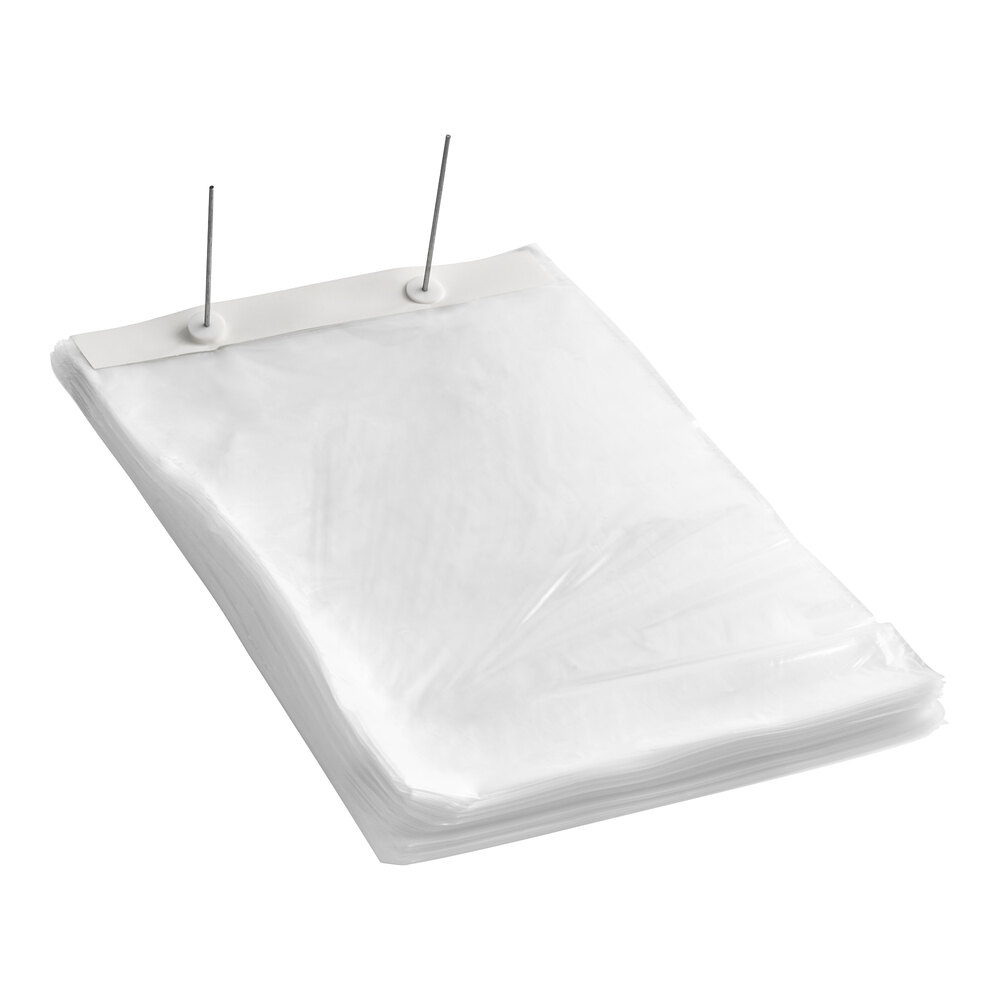 Choice 11" x 4" x 17" 1 Mil Clear Gusseted LDPE Bread Bag on Wicket Dispenser - 1,000/Case