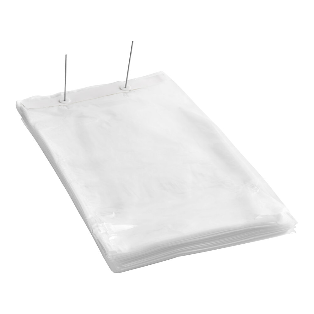 Choice 12" x 4" x 19" 1 Mil Clear Gusseted LDPE Bread Bag on Wicket Dispenser - 1,000/Case