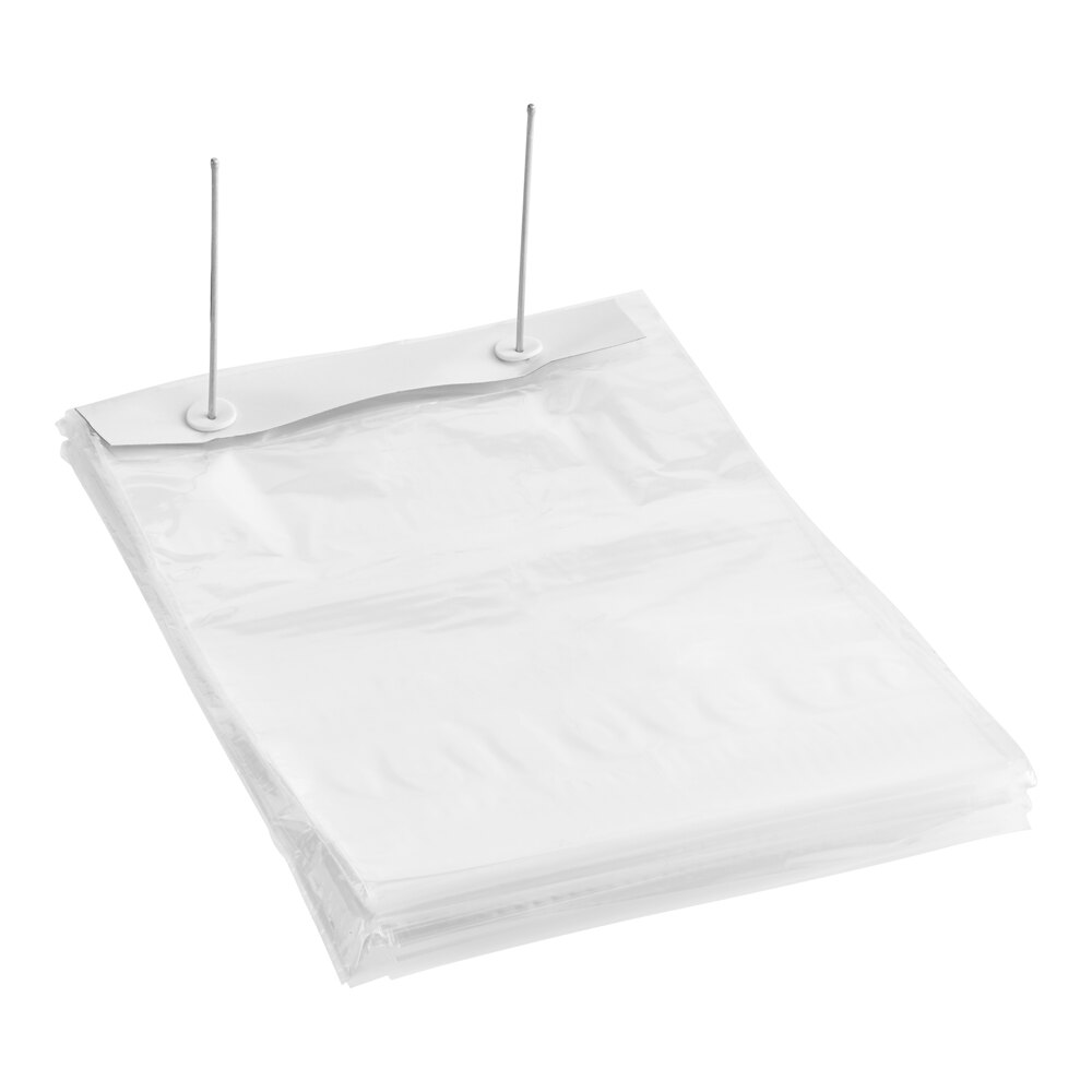 Choice 9" x 4" x 13" 1 Mil Clear Gusseted Polypropylene Bread Bag on Wicket Dispenser - 1,000/Case