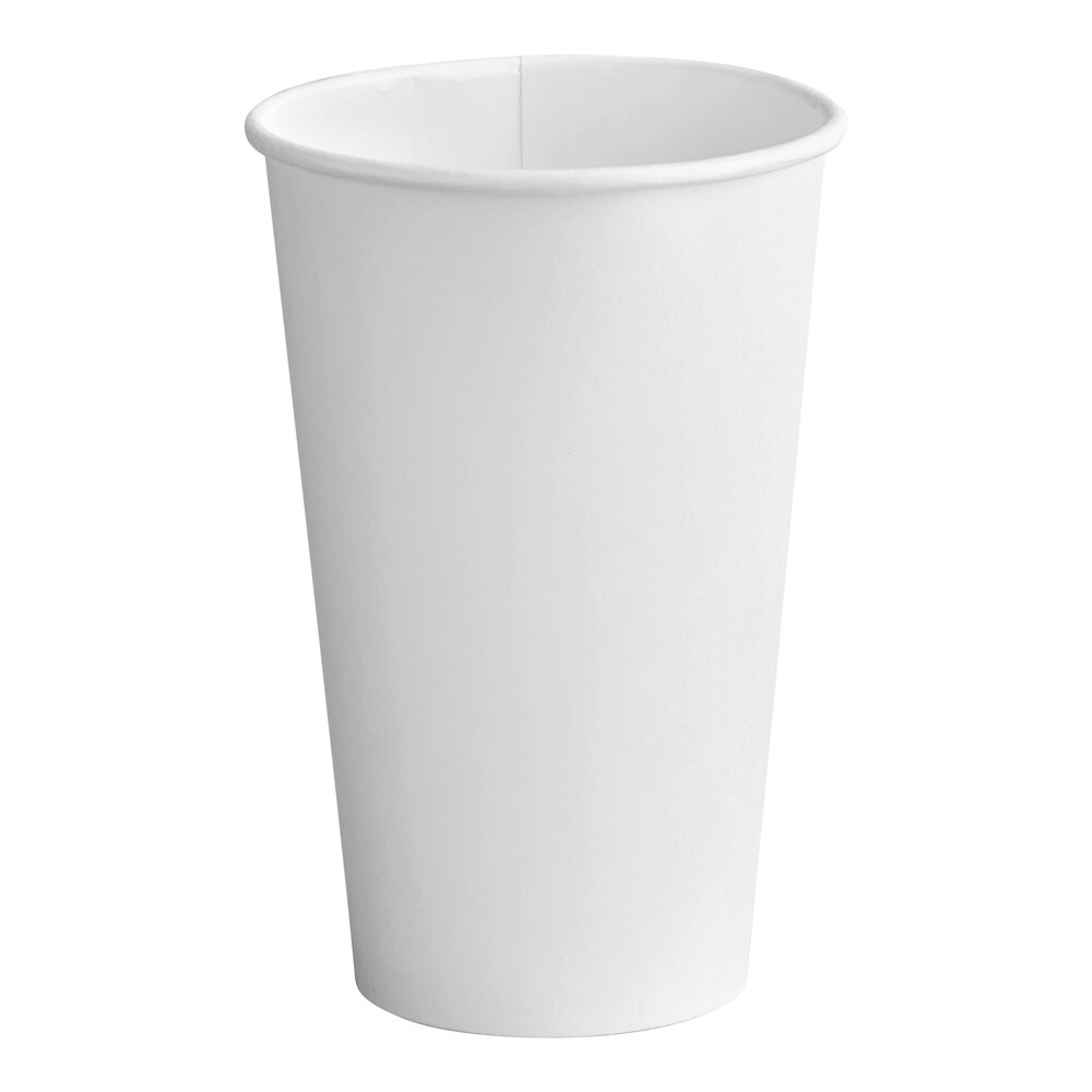 Solo 316W-2050 White Poly Paper Hot Cup - 16 oz. - 1,000/Case