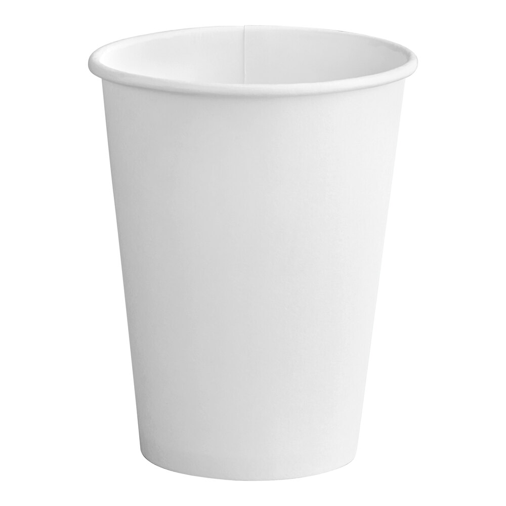 Solo 412WN-2050 White Poly Paper Hot Cup - 12 oz. - 1,000/Case