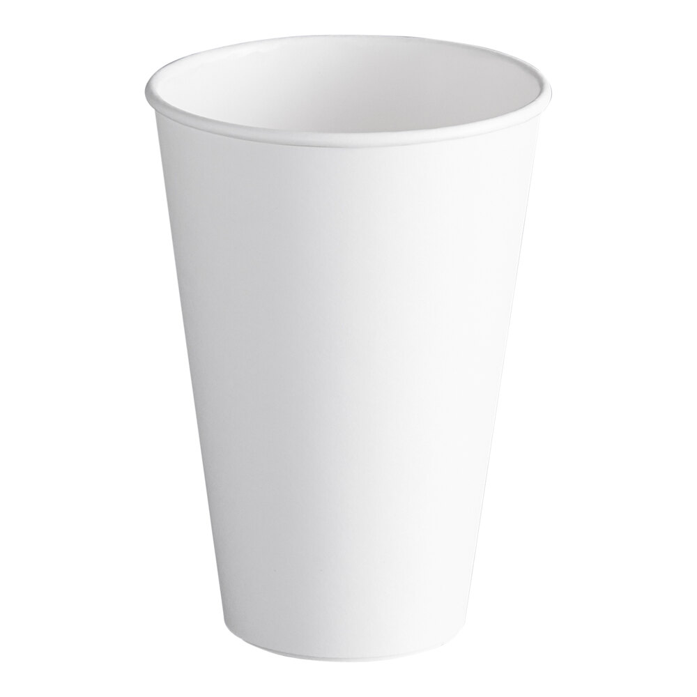 Dart DWTG16W ThermoGuard 16 oz. Insulated White Paper Hot Cup - 30/Pack