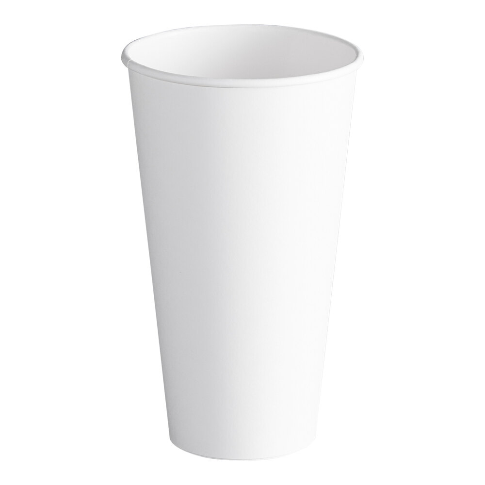 Dart DWTG20W ThermoGuard 20 oz. Double Wall Insulated White Paper Hot Cup - 600/Case