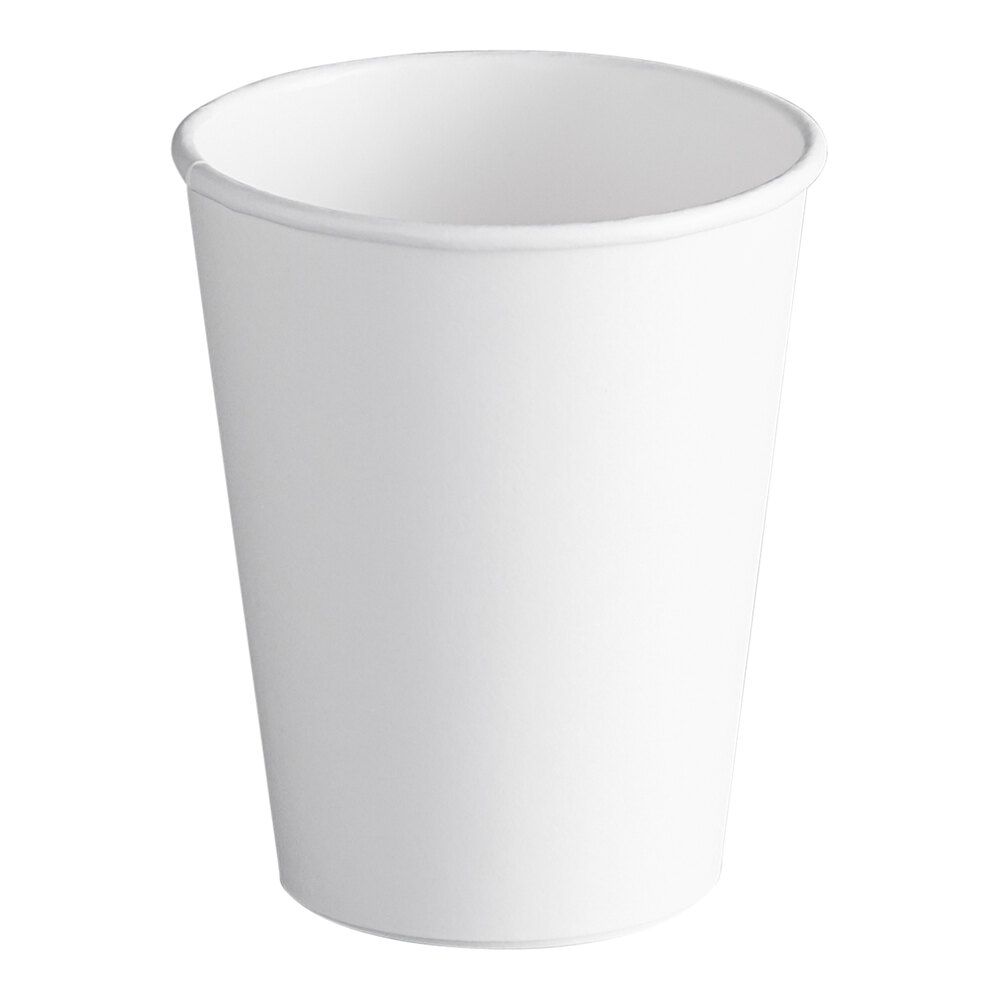 Dart DWTG8W ThermoGuard 8 oz. Insulated White Paper Hot Cup - 40/Pack